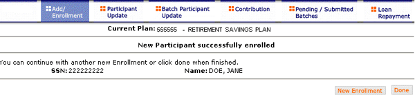 Confirmation Screen 