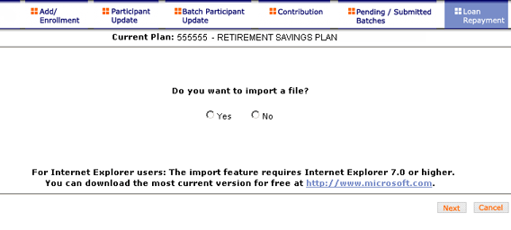 Loan File Import